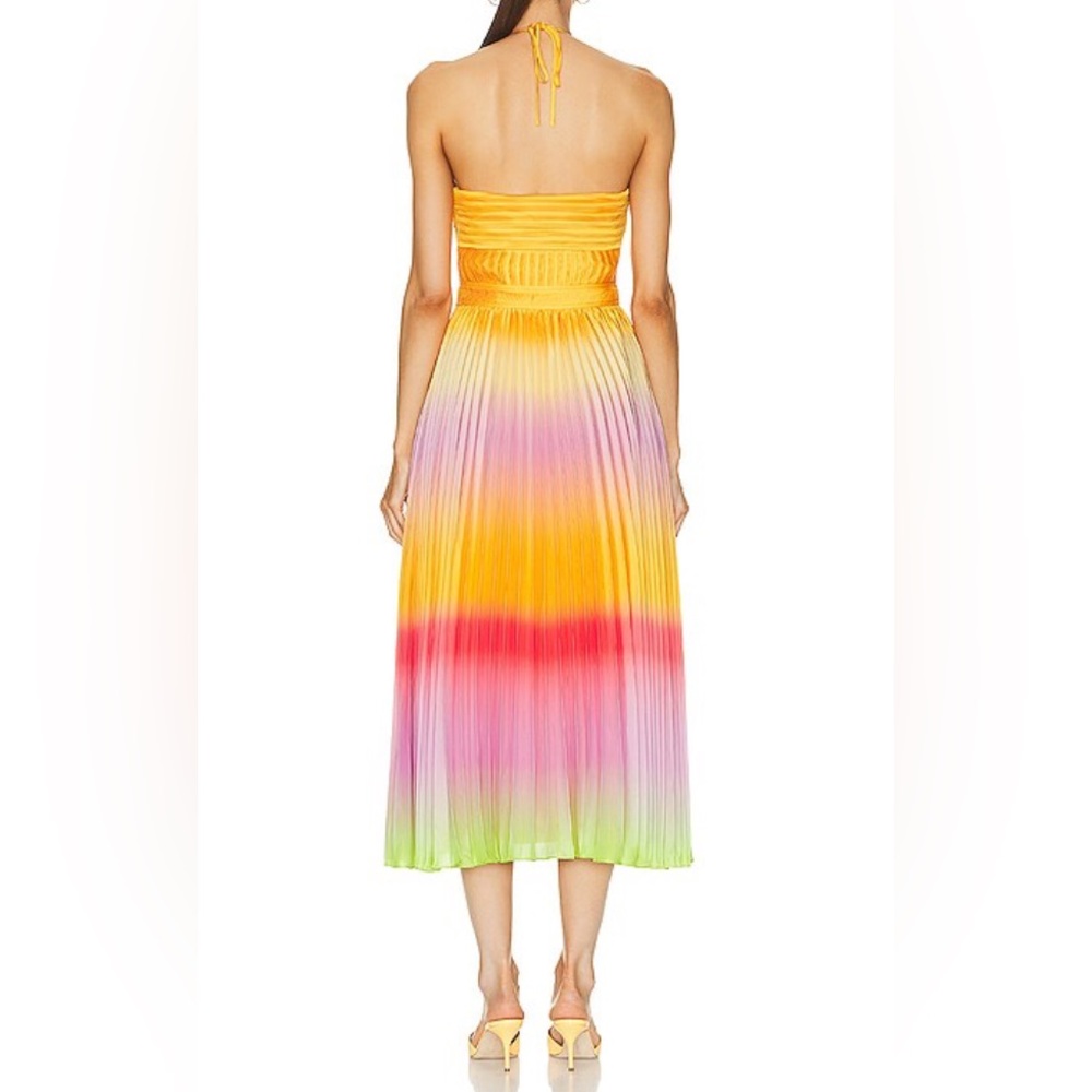 NWT Simkhai - Jonathan Simkhai Annita Multicolor Ombre Plisse Dress Size 10 - Picture 4 of 11